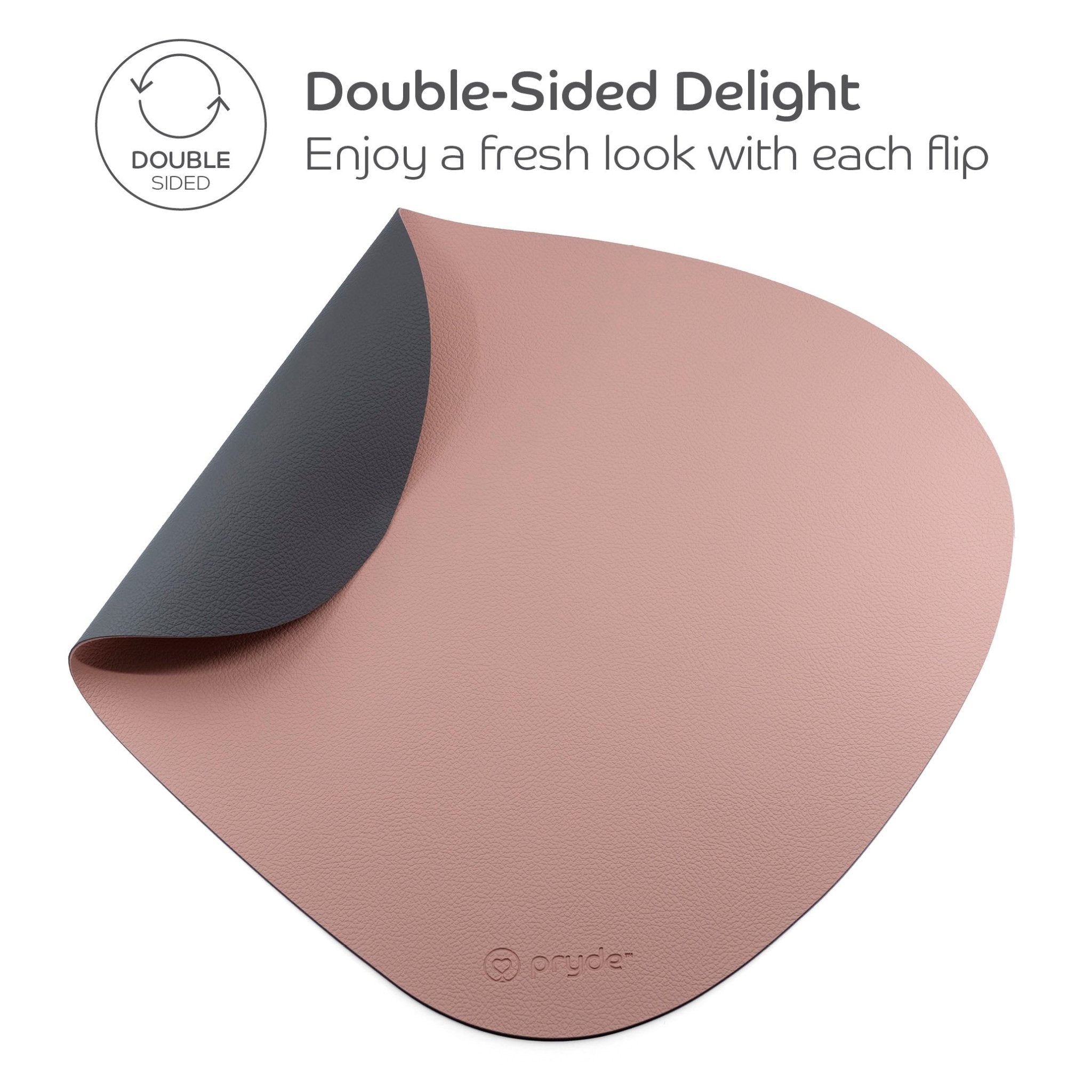 Complete Dining Set with Reversible Blush & Charcoal Dining Mat - Pryde Pets