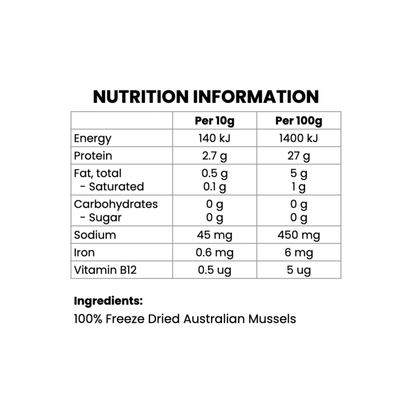 Freeze Dried Cat Treats - Whole Mussels (50g) - Pryde Pets