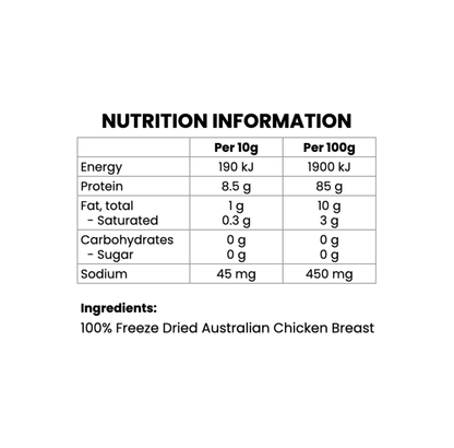 Freeze Dried Cat Treats - Diced Chicken Breast (50g) - Pryde Pets