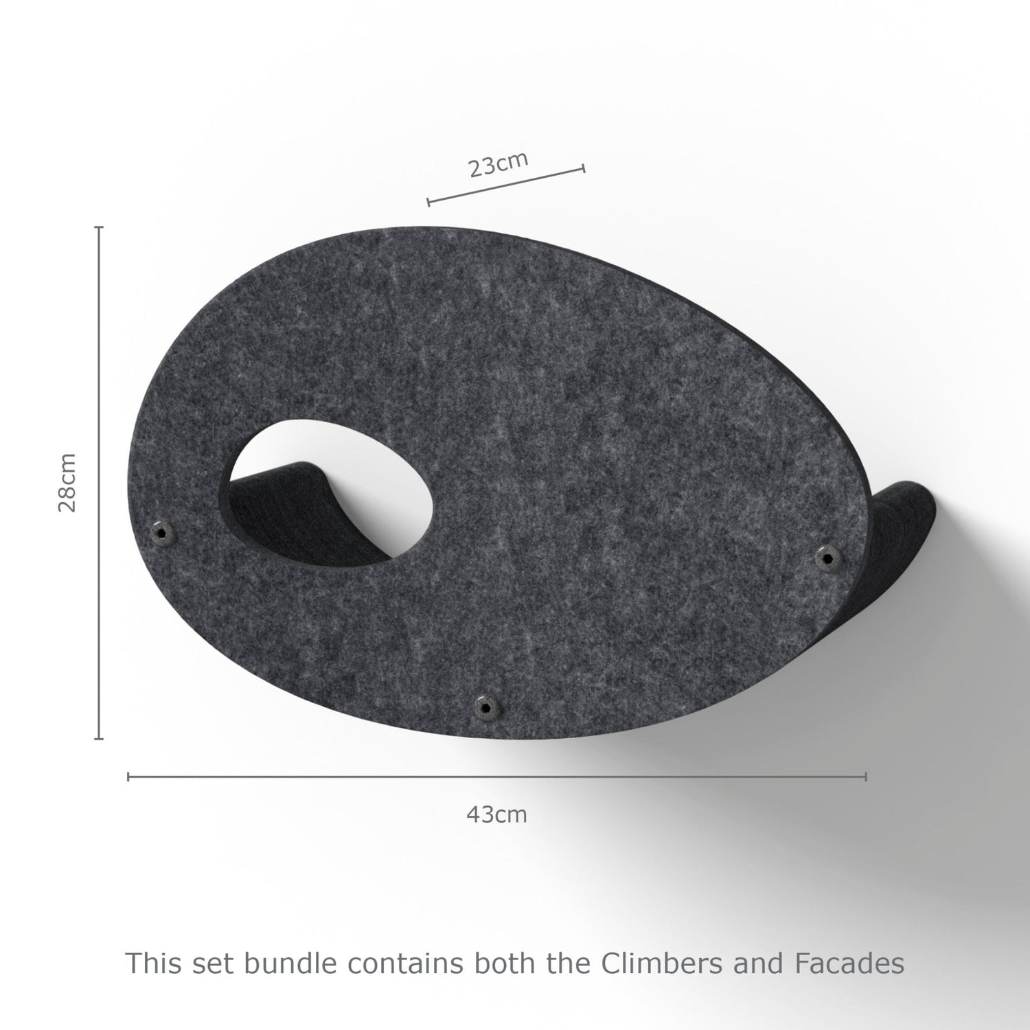 Charcoal Cat Climber Set (4 Shelves) with Facades - Pryde Pets | prydepets.com.au