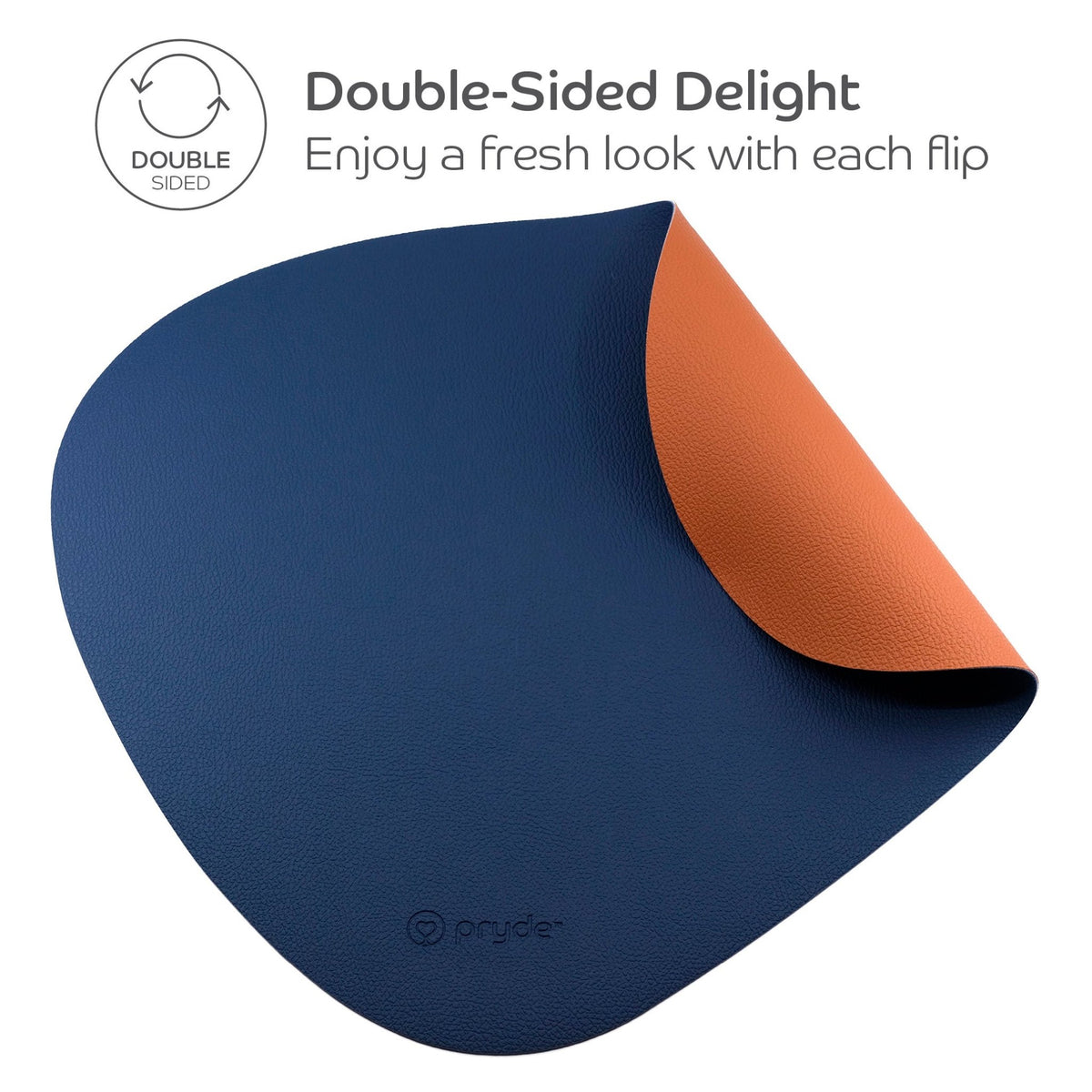 Complete Dining Set with Reversible Chestnut &amp; Navy Dining Mat - Pryde Pets
